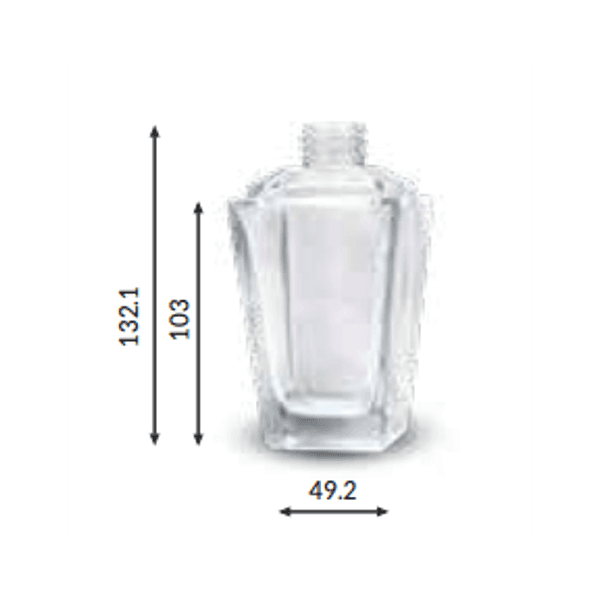 VIDRO PIRAMIDE 250ML R 28 / 410 DEGRADE BRANCO