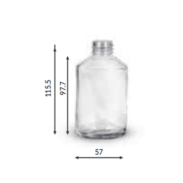 VIDRO PLUG 200ML R.28/410 TRANSPARENTE