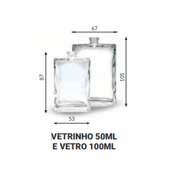 VIDRO VETRO 50ML REC.15/GPI TRANSPARENTE