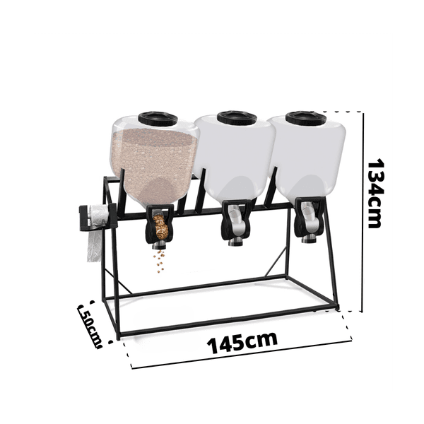 Dispenser PlastPenser Porta Armazenamento 3 Módulos 24kg