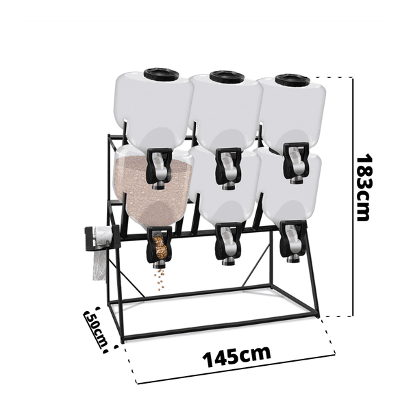 Dispenser PlastPenser Porta Armazenamento 6 Módulos 24kg