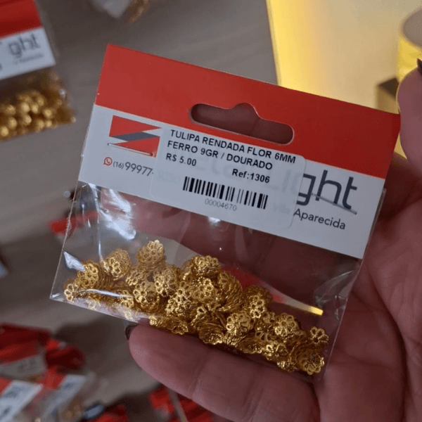 TULIPA RENDADA FLOR 6MM FERRO 9GR 1306 .
