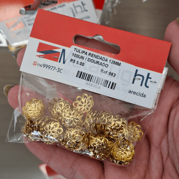 TULIPA RENDADA 12MM 100UN 863 .