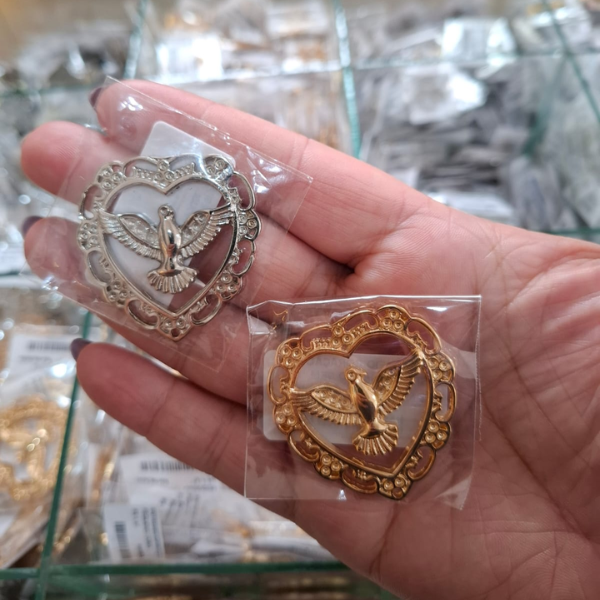 ENTREMEIO CORAÇÃO ESPIRITO SANTO SEM STRASS ML6136 .