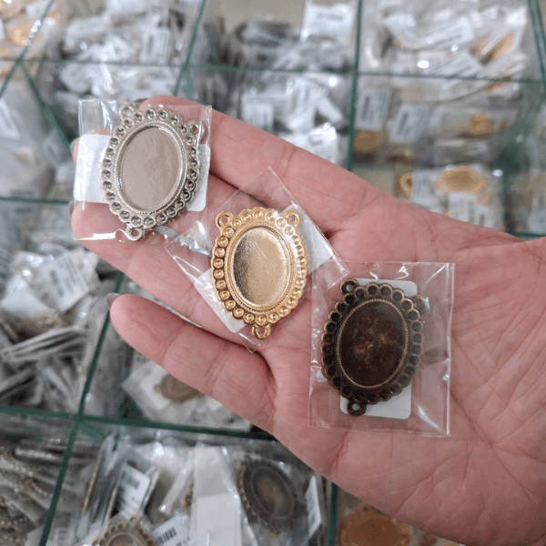 ENTREMEIO OVAL FACE DUPLA S STRASS ML6065 .