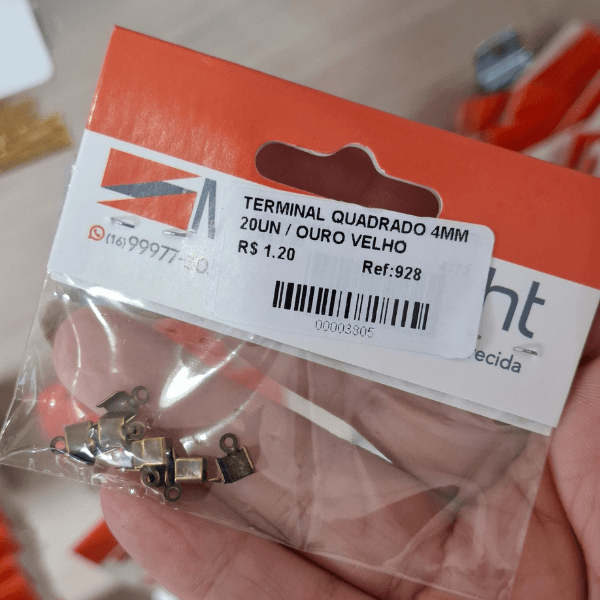TERMINAL QUADRADO 4MM 20UN 928 .