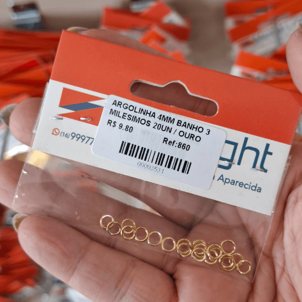 ARGOLINHA 4MM BANHO 3 MILESIMOS 20UN 860 .