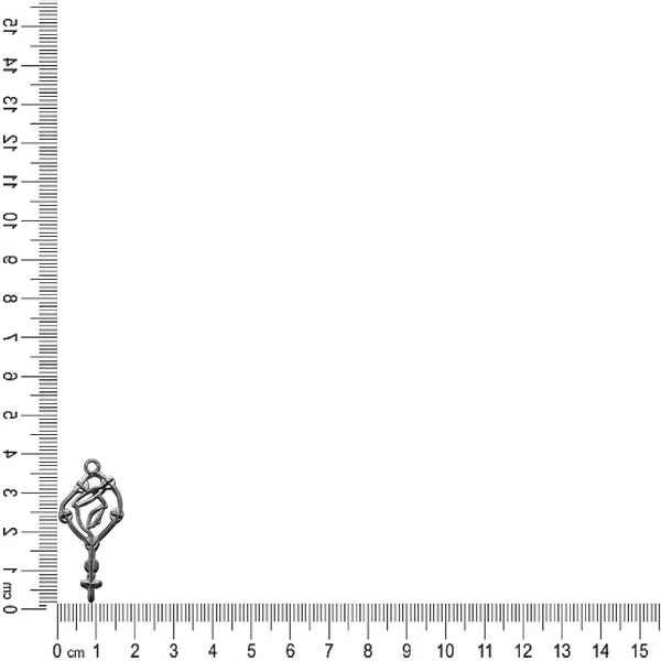 PINGENTE MINI TERÇO NOSSA SENHORA DO SILENCIO ML6040 .