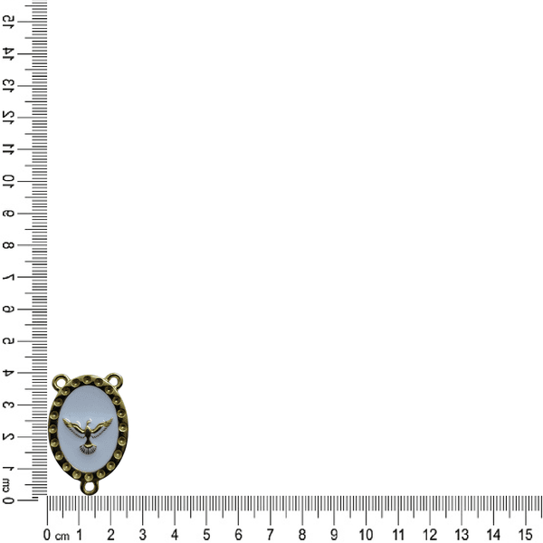 ENTREMEIO OVAL ESPIRITO SANTO RESINADO ML6115 C/ RESINA .