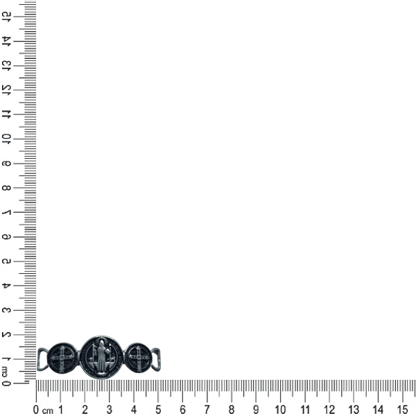 PASSADOR PULSEIRA 3 MEDALHAS SÃO BENTO ML6100 .