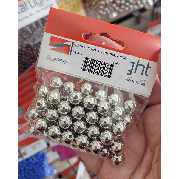 PÉROLA COM FURO 10MM 30G 815 .