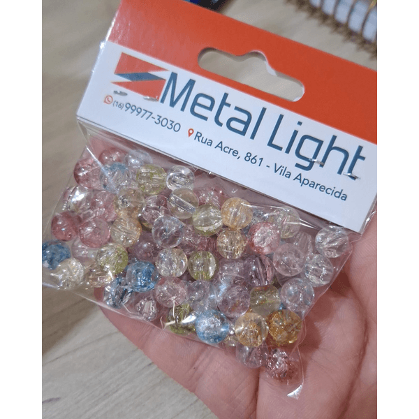 CONTAS DE VIDRO 8MM 50G 253 .