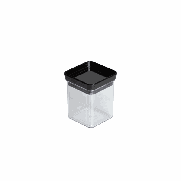 Mini Pote Hermético Quadrado Black Lumini 180ml