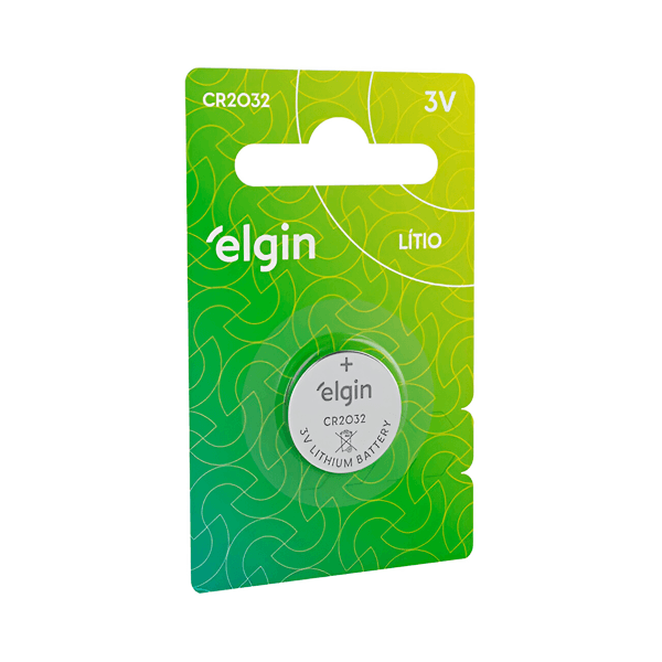 PILHA BATERIA BOTÃO ELÉTRICO CR2032 3V ELGIN