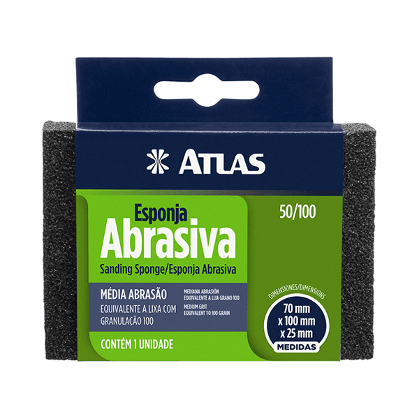 ESPONJA ABRASIVA ATLAS MéDIA ABRASAO REF 50/100