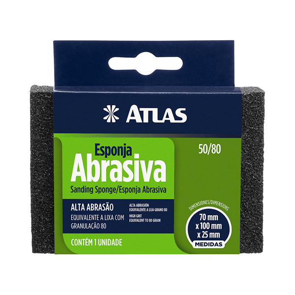 ESPONJA ABRASIVA ATLAS ALTA ABRASÃO REF 50/80