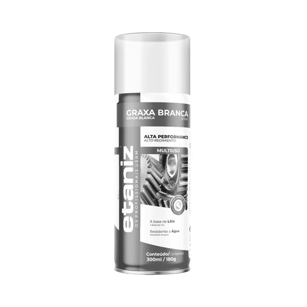 ETANIZ GRAXA DE LÍTIO BRANCA SPRAY 300ML/180G