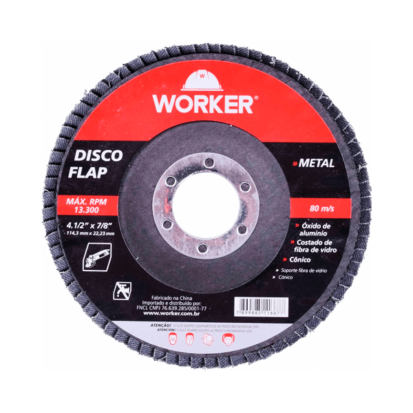 DISCO FLAP WORKER G80 115MM x 22,23MM 
