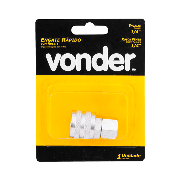 ENGATE RÁPIDO FÊMEA 1/4" x 1/4" ROLETE VONDER