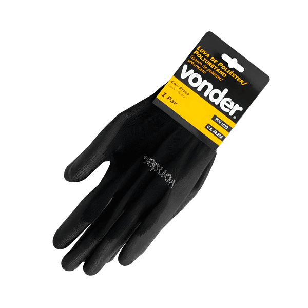 LUVA POLIÉSTER PRETO VONDER TAMANHO 10