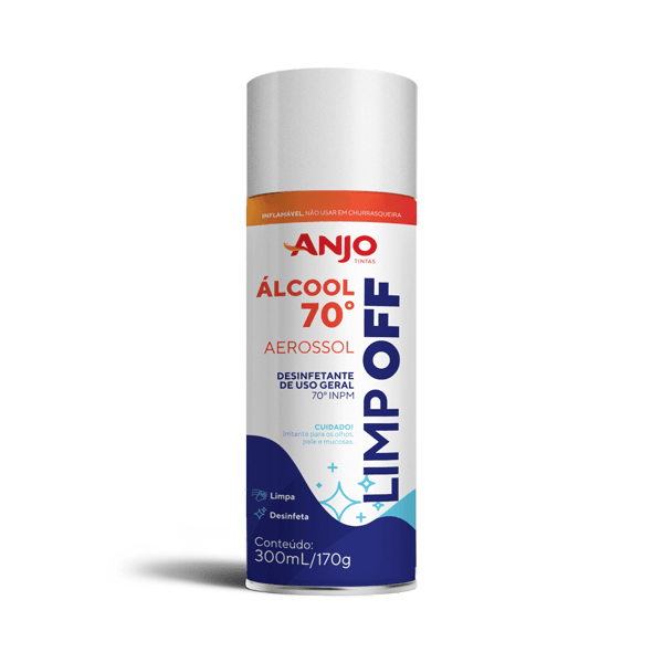 LIMPOFF ÁLCOOL 70º AEROSSOL ANJO 300ML
