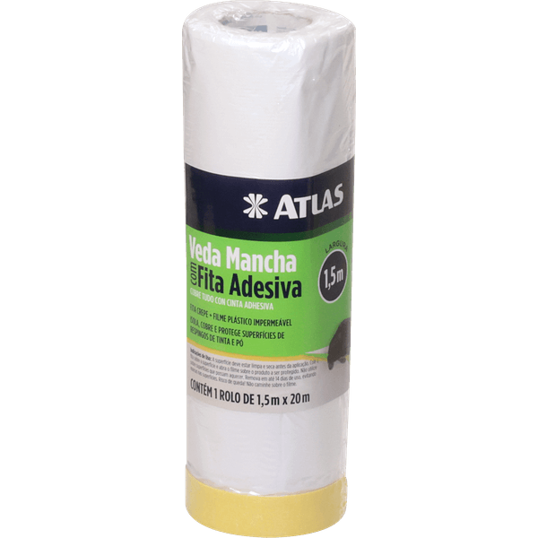 VEDA MANCHA COM FITA ADESIVA ATLAS 1,5CM X 20M