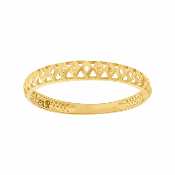 Anel Aparador de Ouro Amarelo 18K Vazado Diamantado - MI2591 - MICHELETTI JOIAS