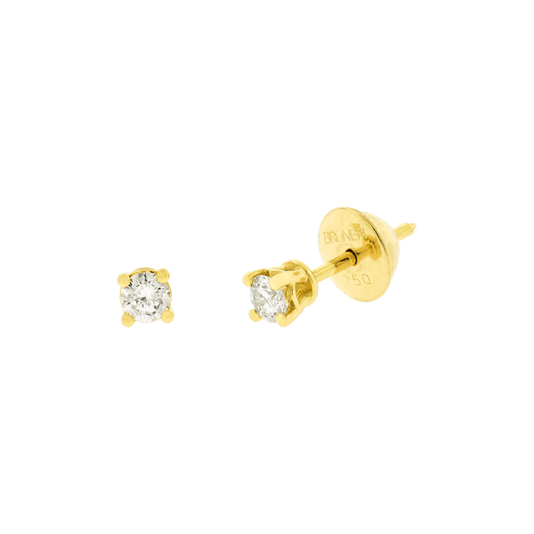 Brinco Solitário de Brilhante em Ouro 18K 0,20ct