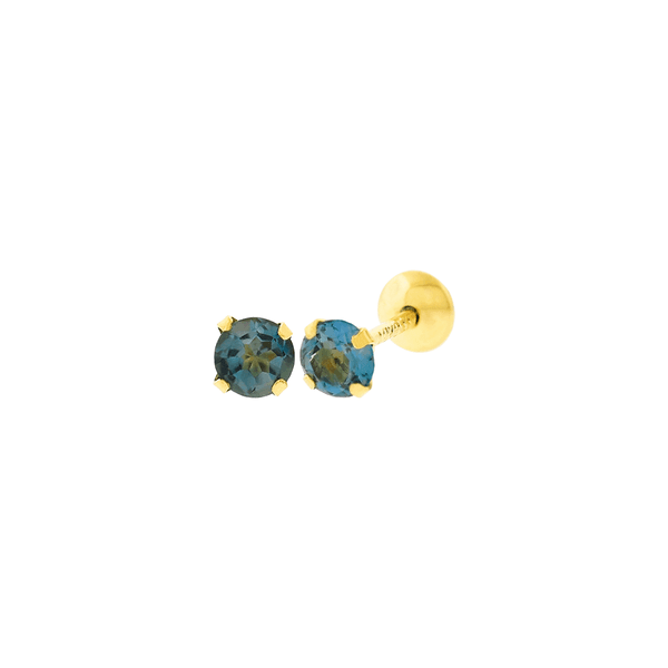 Brinco de Ouro 18K Topázio London 3mm