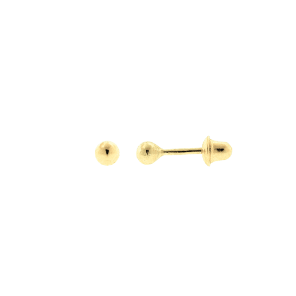 Brinco Bola em Ouro 18K 2,5mm