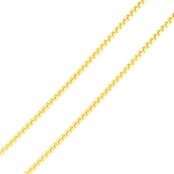 Corrente de Ouro 18K Malha Veneziana de 45cm Média 