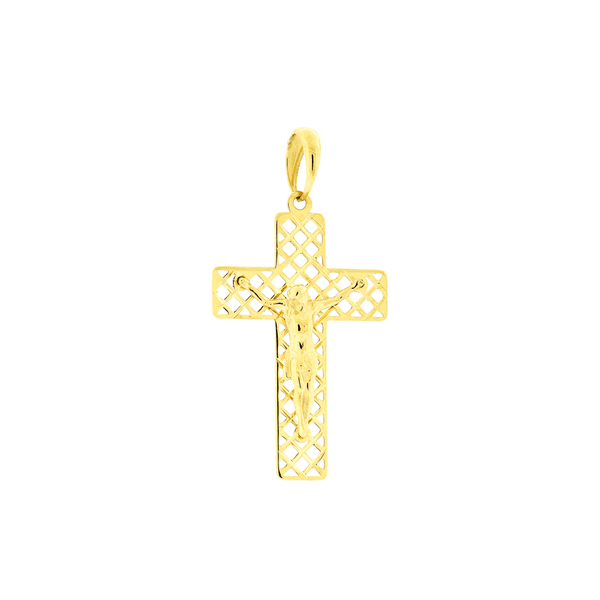 Pingente de Ouro 18K Crucifixo Vazado