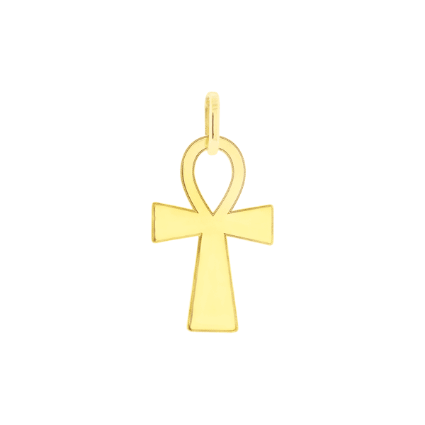 Pingente de ouro 18k cruz Ansata/ Egípcia - Aubra Joias