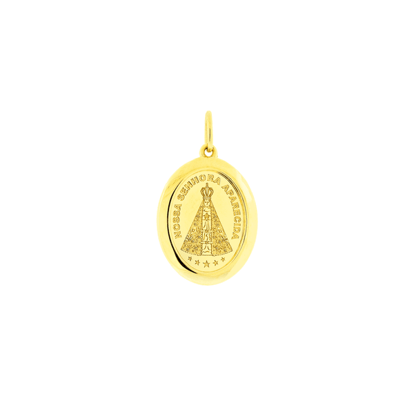 Medalha de Ouro 18K Nossa Senhora Aparecida Oval