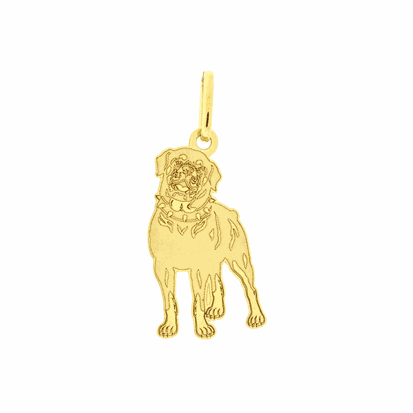 Pingente de Ouro 18K Cachorro Rottweiler