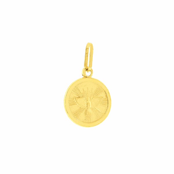 Medalha de Divino Espírito Santo em Ouro 18K Pequena