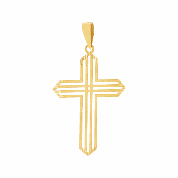 Pingente Cruz de Ouro 18K Vazada Grande 