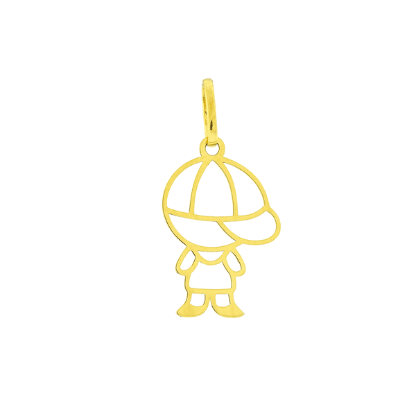 Pingente Filho Menino Vazado Ouro 18K - MI21886 - MICHELETTI JOIAS