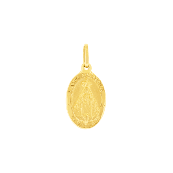 Pingente Nossa Senhora Aparecida Ouro 18K Oval