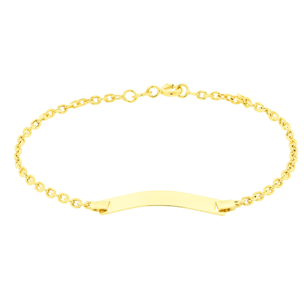 Pulseira Infantil em Ouro 18K com Chapa Malha Bailarina