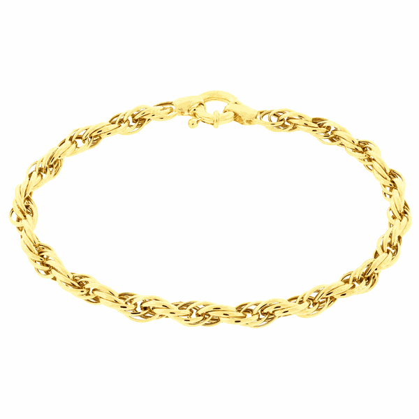 Pulseira Feminina de Ouro 18K Torcida Grossa