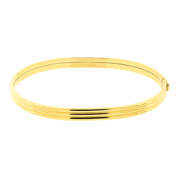 Bracelete de Ouro 18K Trabalhado Largo