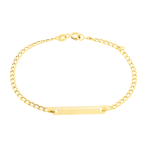 Pulseira Infantil Groumet de Chapa Ouro 18K