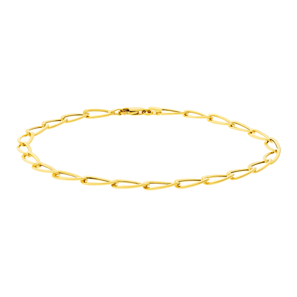 Pulseira Elos Alongados Ouro 18K 20cm