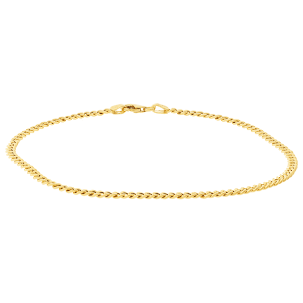 Pulseira Groumet Fina de Ouro 18K