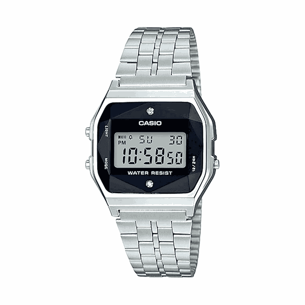 Relogio Casio Vintage Digital Diamantes A159WAD-1DF