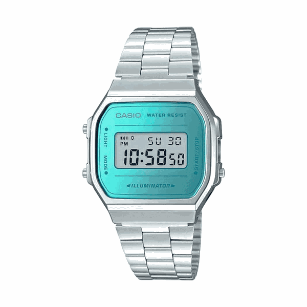 Relogio Casio Vintage Digital A168WEM-2DF - A168WEM-2DF - MICHELETTI JOIAS