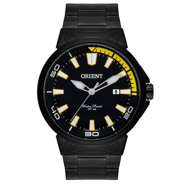 Relógio Orient Masculino Analógico Preto e Amarelo - MPSS101... - MICHELETTI JOIAS