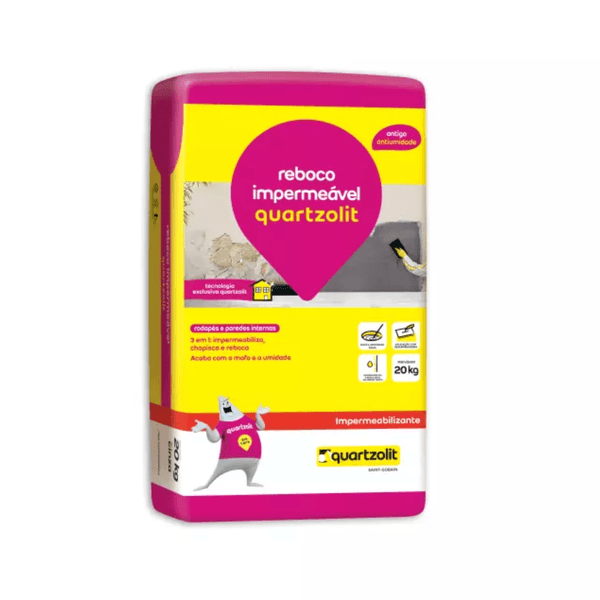 ARGAMASSA REBOCO IMPERMEÁVEL 20KG - QUARTZOLIT