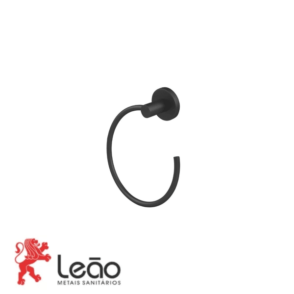 Porta Toalha Rosto 83202 SHINE THIN CONCEPT BLACK 1261 - LEÃO METAIS